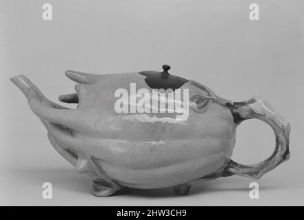 Art inspiré par Teapot dans la forme de la main de Bouddha citron, dynastie Qing (1644–1911), 19th siècle, Chine, grès avec glaçures de couleur (éventuellement vitrifié, province de Jiangsu), H. 3 1/4 in. (8,3 cm) : largeur 7 3/4 po (19,7 cm), céramique, oeuvres classiques modernisées par Artotop avec une touche de modernité. Formes, couleur et valeur, impact visuel accrocheur sur l'art émotions par la liberté d'œuvres d'art d'une manière contemporaine. Un message intemporel qui cherche une nouvelle direction créative. Artistes qui se tournent vers le support numérique et créent le NFT Artotop Banque D'Images