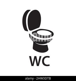 Pictogramme Vector toilettes publiques et logo wc Illustration de Vecteur