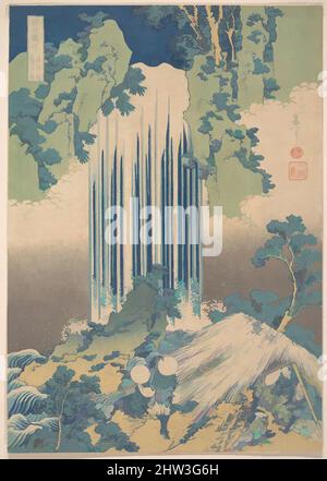 Art inspiré par 諸國瀧廻リ 美濃ノ国養老の滝, Yōrō Waterfall dans la province de Mino (Mino no Yōrō no taki), de la série A Tour of Waterfall in various provinces (Shokoku taki meguri), période Edo (1615–1868), ca. 1827, Japon, imprimé polychrome sur bois ; encre et couleur sur papier, H. 14 7/16 po. (36,7 cm, œuvres classiques modernisées par Artotop avec une touche de modernité. Formes, couleur et valeur, impact visuel accrocheur sur l'art émotions par la liberté d'œuvres d'art d'une manière contemporaine. Un message intemporel qui cherche une nouvelle direction créative. Artistes qui se tournent vers le support numérique et créent le NFT Artotop Banque D'Images