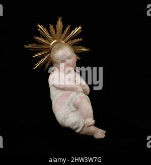 Art inspiré par Infant Jesus, attribué à Giuseppe Sanmartino (italien, 1720–1793), deuxième moitié du siècle 18th, italien, Naples, terre cuite polychromée, bois et corde carbonisés, halo doré argenté, a) GR. L. 3 7/8 po (9,8 cm), Crèche, attribuée à Giuseppe Sanmartino (italien, 1720–1793, oeuvres classiques modernisées par Artotop avec un peu de modernité. Formes, couleur et valeur, impact visuel accrocheur sur l'art émotions par la liberté d'œuvres d'art d'une manière contemporaine. Un message intemporel qui cherche une nouvelle direction créative. Artistes qui se tournent vers le support numérique et créent le NFT Artotop Banque D'Images