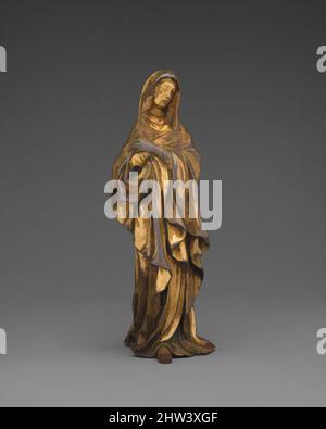 Art inspiré par la Vierge Marie, ca. 1585–90, français, bronze doré, hauteur : 6 1/2 po (16,5 cm), Sculpture-Bronze, la manière de Germain Pilon (français, Paris ca. 1525–1590 Paris), cette figure vient d'un groupe Crucifixion dans lequel la Vierge et Saint Jean l'évangéliste auraient flanqué, oeuvres classiques modernisées par Artotop avec une touche de modernité. Formes, couleur et valeur, impact visuel accrocheur sur l'art émotions par la liberté d'œuvres d'art d'une manière contemporaine. Un message intemporel qui cherche une nouvelle direction créative. Artistes qui se tournent vers le support numérique et créent le NFT Artotop Banque D'Images