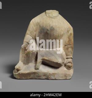 Art inspiré par la statuette Limestone d'un garçon de temple, 4th siècle avant J.-C. ?, chypriote, Limestone, total: 4 1/2 x 4 x 2 1/8 po. (11,4 x 10,2 x 5,4 cm), inscriptions Cesnola, Crouching Temple Boy avec dévouement à Apollo, oeuvres classiques modernisées par Artotop avec une touche de modernité. Formes, couleur et valeur, impact visuel accrocheur sur l'art émotions par la liberté d'œuvres d'art d'une manière contemporaine. Un message intemporel qui cherche une nouvelle direction créative. Artistes qui se tournent vers le support numérique et créent le NFT Artotop Banque D'Images