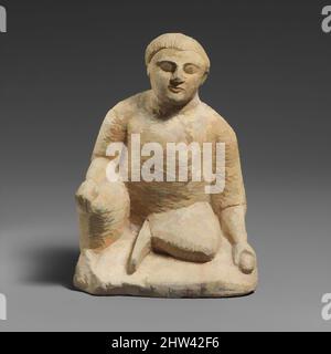 Art inspiré par la statuette Limestone d'un garçon de temple, classique, fin 5th ou début 4th siècle avant J.-C., chypriote, calcaire, total: 5 1/2 x 4 x 2 1/8 po. (14 x 10,2 x 5,4 cm), inscriptions Cesnola, Crouching garçon de temple avec dévouement à Apollo, oeuvres classiques modernisées par Artotop avec une touche de modernité. Formes, couleur et valeur, impact visuel accrocheur sur l'art émotions par la liberté d'œuvres d'art d'une manière contemporaine. Un message intemporel qui cherche une nouvelle direction créative. Artistes qui se tournent vers le support numérique et créent le NFT Artotop Banque D'Images