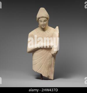 Art inspiré par la statuette Limestone d'une joueuse lyre féminine, classique, fin 5th ou début 4th siècle avant J.-C., chypriote, calcaire, total: 14 x 5 7/8 x 3 po. (35,6 x 14,9 x 7,6 cm), Sculpture en pierre, Femme portant un collier élaboré, oeuvres classiques modernisées par Artotop avec une touche de modernité. Formes, couleur et valeur, impact visuel accrocheur sur l'art émotions par la liberté d'œuvres d'art d'une manière contemporaine. Un message intemporel qui cherche une nouvelle direction créative. Artistes qui se tournent vers le support numérique et créent le NFT Artotop Banque D'Images