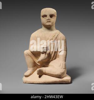 Art inspiré par la statuette Limestone d'un garçon de temple, hellénistique, 4th–3rd siècle avant J.-C., chypriote, calcaire, Total : 12 3/4 x 8 3/4 x 6 1/8 pouces (32,4 x 22,2 x 15,6 cm), Sculpture en pierre, Figure avec chaîne de pendentifs sur l'épaule gauche, tenant une colombe, oeuvres classiques modernisées par Artotop avec une touche de modernité. Formes, couleur et valeur, impact visuel accrocheur sur l'art émotions par la liberté d'œuvres d'art d'une manière contemporaine. Un message intemporel qui cherche une nouvelle direction créative. Artistes qui se tournent vers le support numérique et créent le NFT Artotop Banque D'Images