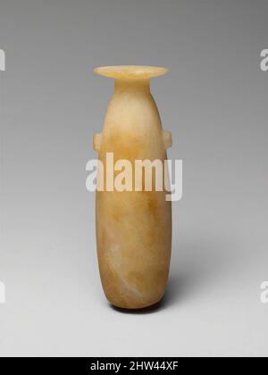 Art inspiré par Alabâtre alabastron (vase à parfum), classique, 5th–4th siècle avant J.-C., chypriote, tsibsum (alabâtre), H. 5 1/4 x 1 3/4 po (13,3 x 4,4 cm), diverses-Pierre vases, Alabastra sont omniprésents dans le monde grec et fréquents dans les régions voisines, en particulier le Levant, oeuvres classiques modernisées par Artotop avec un peu de modernité. Formes, couleur et valeur, impact visuel accrocheur sur l'art émotions par la liberté d'œuvres d'art d'une manière contemporaine. Un message intemporel qui cherche une nouvelle direction créative. Artistes qui se tournent vers le support numérique et créent le NFT Artotop Banque D'Images