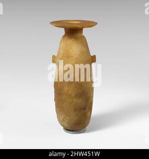 Art inspiré de l'alabasson d'albâtre (vase à parfum), archaïque ou classique, 6th–4th siècle avant J.-C., chypriote, calcite (abâtre), H. 4 1/8 x 1 13/16 po (10,5 x 4,6 cm), vases divers-Pierre, l'alabastron miniature a deux pattes avec des extrémités épaissie et une lèvre large. La surface montre, les œuvres classiques modernisées par Artotop avec une touche de modernité. Formes, couleur et valeur, impact visuel accrocheur sur l'art émotions par la liberté d'œuvres d'art d'une manière contemporaine. Un message intemporel qui cherche une nouvelle direction créative. Artistes qui se tournent vers le support numérique et créent le NFT Artotop Banque D'Images