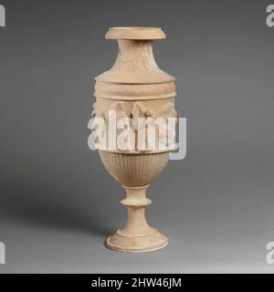 Art inspiré par vase en terre cuite avec décoration de relief, hellénistique, 1st moitié du 2nd siècle av. J.-C., grec, italien du Sud, Tarentine, terre cuite, H. avec couvercle 21 po. (53,4 cm), vases, Erotes, Athena, Nike, Et lyre-joueurs au cours du troisième siècle avant J.-C., Tarentum est tombé sous le, les œuvres classiques modernisées par Artotop avec un peu de modernité. Formes, couleur et valeur, impact visuel accrocheur sur l'art émotions par la liberté d'œuvres d'art d'une manière contemporaine. Un message intemporel qui cherche une nouvelle direction créative. Artistes qui se tournent vers le support numérique et créent le NFT Artotop Banque D'Images