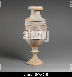 Art inspiré par vase en terre cuite avec décoration de relief, hellénistique, 1st moitié du 2nd siècle av. J.-C., grec, italien du Sud, Tarentine, terre cuite, H. avec couvercle 21 1/16 po. (53,5 cm), vases, Erotes, Athena, Nike, Et lyre-joueurs pendant le troisième siècle avant Jésus-Christ Tarentum est tombé sous le, les œuvres classiques modernisées par Artotop avec un peu de modernité. Formes, couleur et valeur, impact visuel accrocheur sur l'art émotions par la liberté d'œuvres d'art d'une manière contemporaine. Un message intemporel qui cherche une nouvelle direction créative. Artistes qui se tournent vers le support numérique et créent le NFT Artotop Banque D'Images