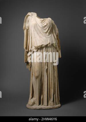 Art inspiré par la statue en marbre d'Eirène (la personnification de la paix), au début de l'Impérial, Julio-Claudian, ca. A.D. 14–68, romain, marbre, pentélique ?, H. sans plinthe 69 3/4 po. (177,2 cm), Sculpture de pierre, copie d'une statue de bronze grec du 375/374–360/359 B.C. par Kephisodotos, Eirene, oeuvres classiques modernisées par Artotop avec un peu de modernité. Formes, couleur et valeur, impact visuel accrocheur sur l'art émotions par la liberté d'œuvres d'art d'une manière contemporaine. Un message intemporel qui cherche une nouvelle direction créative. Artistes qui se tournent vers le support numérique et créent le NFT Artotop Banque D'Images