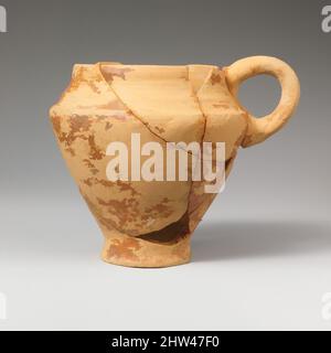 Art inspiré par la carafe à ponte en terre cuite, Minoan II moyen, env. 1900–1750 C.-B., Minoan, terre cuite; matériel de dérapage rouge, H. 4 7/8 po. (12,4 cm.), vases, le bec est absent, les œuvres classiques modernisées par Artotop avec un peu de modernité. Formes, couleur et valeur, impact visuel accrocheur sur l'art émotions par la liberté d'œuvres d'art d'une manière contemporaine. Un message intemporel qui cherche une nouvelle direction créative. Artistes qui se tournent vers le support numérique et créent le NFT Artotop Banque D'Images