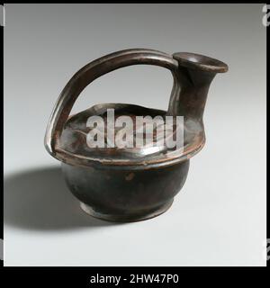 Art inspiré par des askos en terre cuite (flacon avec bec et poignée sur le dessus), classique tardif, 4th siècle avant J.-C., grec, italien du Sud, Campanien, terre cuite, H. 3 1/2 po. (8,9 cm), vases, sur le dessus, un grec combattant une Amazonie, Classic œuvres modernisées par Artotop avec un peu de modernité. Formes, couleur et valeur, impact visuel accrocheur sur l'art émotions par la liberté d'œuvres d'art d'une manière contemporaine. Un message intemporel qui cherche une nouvelle direction créative. Artistes qui se tournent vers le support numérique et créent le NFT Artotop Banque D'Images