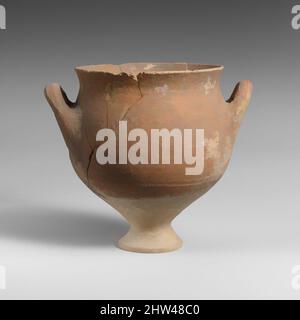 Art inspiré par des puits de verre profonds en terre cuite, âge du fer, 11th–9th siècle avant J.-C., grec, crétois, Terre cuite ; matériel de glisse fin foncé, H. 3 po. (7,6 cm.), les vases, les puits de verre profonds, qui est essentiellement en forme de cloche-krater miniature, est l'un des plus, les œuvres classiques modernisées par Artotop avec un peu de modernité. Formes, couleur et valeur, impact visuel accrocheur sur l'art émotions par la liberté d'œuvres d'art d'une manière contemporaine. Un message intemporel qui cherche une nouvelle direction créative. Artistes qui se tournent vers le support numérique et créent le NFT Artotop Banque D'Images