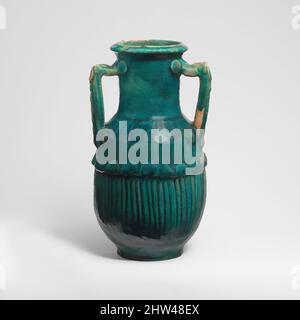 Art inspiré par les amphores en terre cuite (bocal à deux manche), env. A.D. 100–225, romain, syrien, terre cuite ; vaisselle à glaçure alcaline, 10 1/16in. (25,6cm), vases, probablement fabriqués à Dura-Europos, oeuvres classiques modernisées par Artotop avec un peu de modernité. Formes, couleur et valeur, impact visuel accrocheur sur l'art émotions par la liberté d'œuvres d'art d'une manière contemporaine. Un message intemporel qui cherche une nouvelle direction créative. Artistes qui se tournent vers le support numérique et créent le NFT Artotop Banque D'Images