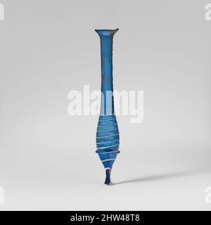 Art inspiré par flacon de parfum en verre avec sentier blanc opaque, début impérial, 1st Century A.D., romain, verre; Soufflés et tractés, H. : 5 7/8 po (15 cm), verre, bleu cobalt translucide; sentier en blanc opaque., rebord arrondi, légèrement épaissi; col haut, joint, oeuvres classiques modernisées par Artotop avec une touche de modernité. Formes, couleur et valeur, impact visuel accrocheur sur l'art émotions par la liberté d'œuvres d'art d'une manière contemporaine. Un message intemporel qui cherche une nouvelle direction créative. Artistes qui se tournent vers le support numérique et créent le NFT Artotop Banque D'Images