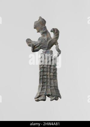 Art inspiré par la figure de plomb d'une déesse ailée, peut-être Artemis Orthia, archaïque, fin du 7th–6th siècle av. J.-C., grec, Laconien, plomb, hauteur : 2 po. (5,2 cm), Miscellaneous-Lead, de petites figurines votives plates de plomb moulé ont été trouvées en grande quantité dans les sanctuaires anciens de, œuvres classiques modernisées par Artotop avec un peu de modernité. Formes, couleur et valeur, impact visuel accrocheur sur l'art émotions par la liberté d'œuvres d'art d'une manière contemporaine. Un message intemporel qui cherche une nouvelle direction créative. Artistes qui se tournent vers le support numérique et créent le NFT Artotop Banque D'Images