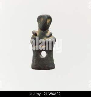 Art inspiré par pendentif en bronze sous la forme d'une figure humaine, Iron Age, ca. 1050–900 C.-B., crétois, Bronze, 1in. (2,5cm), bronzes, trou au centre du corps, oeuvres classiques modernisées par Artotop avec un peu de modernité. Formes, couleur et valeur, impact visuel accrocheur sur l'art émotions par la liberté d'œuvres d'art d'une manière contemporaine. Un message intemporel qui cherche une nouvelle direction créative. Artistes qui se tournent vers le support numérique et créent le NFT Artotop Banque D'Images