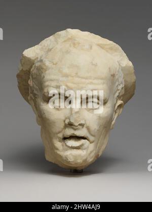 Art inspiré par Marble Head d'un ancien pêcheur, Imperial, 1st–2rd Century A.D., Roman, Marble, H. 7 15/16 po (20,1 cm), Sculpture en pierre, copie d'une statue grecque de la fin du 2nd siècle B.C, oeuvres classiques modernisées par Artotop avec un peu de modernité. Formes, couleur et valeur, impact visuel accrocheur sur l'art émotions par la liberté d'œuvres d'art d'une manière contemporaine. Un message intemporel qui cherche une nouvelle direction créative. Artistes qui se tournent vers le support numérique et créent le NFT Artotop Banque D'Images