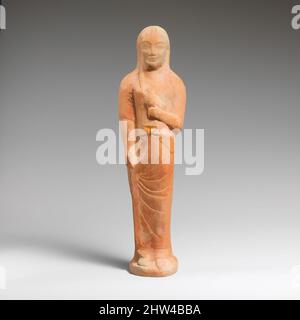 Art inspiré par la statuette en terre cuite d'une femme tenant un oiseau, archaïque, mi-6th siècle av. J.-C., grec oriental, terre cuite, H. avec socle de 9 7/16 po (24 cm), terracottas, statuette d'une femme tenant une colombe, oeuvres classiques modernisées par Artotop avec un peu de modernité. Formes, couleur et valeur, impact visuel accrocheur sur l'art émotions par la liberté d'œuvres d'art d'une manière contemporaine. Un message intemporel qui cherche une nouvelle direction créative. Artistes qui se tournent vers le support numérique et créent le NFT Artotop Banque D'Images