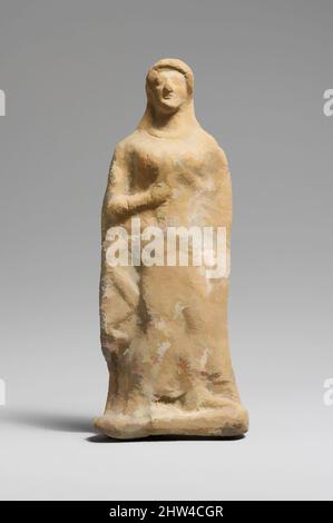 Art inspiré par la statuette en terre cuite d'une femme, classique, mi-5th siècle av. J.-C., grec, Attique, Terre cuite, H. : 6 13/16 po (17,3 cm), terracottas, la femme semble marcher et, éventuellement, tenir une fleur, les oeuvres classiques modernisées par Artotop avec un peu de modernité. Formes, couleur et valeur, impact visuel accrocheur sur l'art émotions par la liberté d'œuvres d'art d'une manière contemporaine. Un message intemporel qui cherche une nouvelle direction créative. Artistes qui se tournent vers le support numérique et créent le NFT Artotop Banque D'Images