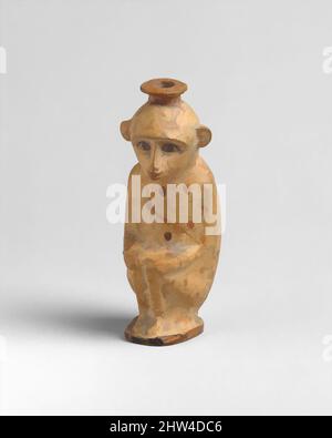 Art inspiré par les aryballos de terre cuite (vase de parfum) sous forme de singe, archaïque, 1st quart du 6th siècle avant J.-C., Rhodian, terre cuite, H. 3 11/16 po. (9,3 cm), vases, petits vases figuraraux ont trouvé une grande faveur dans le monde de la Grèce orientale. Ce vase sous forme de singe est assis dans, oeuvres classiques modernisées par Artotop avec un peu de modernité. Formes, couleur et valeur, impact visuel accrocheur sur l'art émotions par la liberté d'œuvres d'art d'une manière contemporaine. Un message intemporel qui cherche une nouvelle direction créative. Artistes qui se tournent vers le support numérique et créent le NFT Artotop Banque D'Images