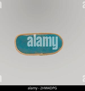 Art inspiré de l'incrustation en verre monochrome, ancienne Impériale, Julio-Claudian, 1st moitié du 1st siècle A.D., romain, verre; moulé, autre: 3/4 x 1 13/16 po. (1,9 x 4,5 cm), verre, opaque bleu turquoise profond., incrustation plate; deux longs côtés droits avec des bords légèrement biseautés, et arrondis aux extrémités, œuvres classiques modernisées par Artotop avec une touche de modernité. Formes, couleur et valeur, impact visuel accrocheur sur l'art émotions par la liberté d'œuvres d'art d'une manière contemporaine. Un message intemporel qui cherche une nouvelle direction créative. Artistes qui se tournent vers le support numérique et créent le NFT Artotop Banque D'Images