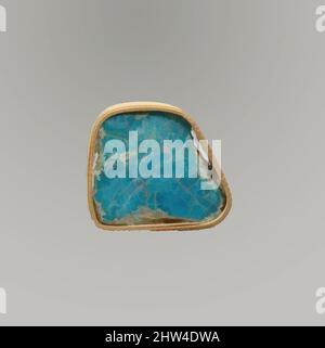 Art inspiré par Glass monochrome fragment, début impérial, fin du 1st siècle C.-B.–début du 1st siècle A.D., romain, verre; fonte, H. : 1 5/16 x 1 1/16 po. (3,3 x 2,7 cm), verre, bleu turquoise opaque., fragment d'incrustation plat., bords cassés et ébréchés; surface supérieure polie; beaucoup, œuvres classiques modernisées par Artotop avec une touche de modernité. Formes, couleur et valeur, impact visuel accrocheur sur l'art émotions par la liberté d'œuvres d'art d'une manière contemporaine. Un message intemporel qui cherche une nouvelle direction créative. Artistes qui se tournent vers le support numérique et créent le NFT Artotop Banque D'Images