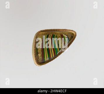 Art inspiré par le fragment de bol en mosaïque à rayures de verre, début impérial, fin du 1st siècle C.-B.–début du 1st siècle A.D., romain, verre; moulé, autre : 1 x 13/16 po. (2,5 x 2,1 cm), verre, Rim fragment., bleu turquoise translucide en grande partie vert, violet apparaissant opaque rouge brique profonde, œuvres classiques modernisées par Artotop avec une touche de modernité. Formes, couleur et valeur, impact visuel accrocheur sur l'art émotions par la liberté d'œuvres d'art d'une manière contemporaine. Un message intemporel qui cherche une nouvelle direction créative. Artistes qui se tournent vers le support numérique et créent le NFT Artotop Banque D'Images
