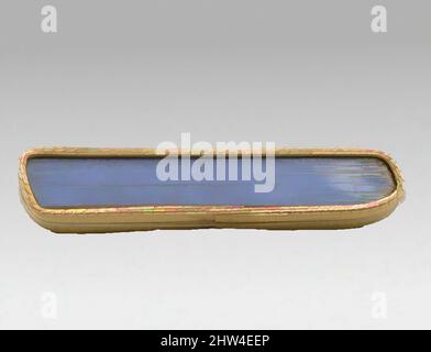 Art inspiré par le fragment d'incrustation monochrome en verre, début impérial, fin du 1st siècle C.-B.–début du 1st siècle A.D., romain, verre; moulé, autre : 5/16 x 2 3/16 po. (0,8 x 5,5 cm), verre, gris clair opaque bleu., fragment de mince, plat bande avec bords biseautés sur les côtés et légèrement convexe, oeuvres classiques modernisées par Artotop avec une touche de modernité. Formes, couleur et valeur, impact visuel accrocheur sur l'art émotions par la liberté d'œuvres d'art d'une manière contemporaine. Un message intemporel qui cherche une nouvelle direction créative. Artistes qui se tournent vers le support numérique et créent le NFT Artotop Banque D'Images