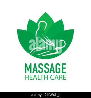 Logo Vector du salon médical de massage du dos Illustration de Vecteur