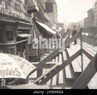 Art inspiré par Interborough Rapid Transit (IRT) Construction, 25th Street and Fourth Avenue, New York City, 1906, imprimé platine, image: 19 x 24 cm (7 1/2 x 9 7/16 in.), photographies, W. R. C. (American, active ca. 1900s–1930s), ces deux photographies proviennent d'un groupe de deux œuvres classiques modernisées par Artotop avec une touche de modernité. Formes, couleur et valeur, impact visuel accrocheur sur l'art émotions par la liberté d'œuvres d'art d'une manière contemporaine. Un message intemporel qui cherche une nouvelle direction créative. Artistes qui se tournent vers le support numérique et créent le NFT Artotop Banque D'Images