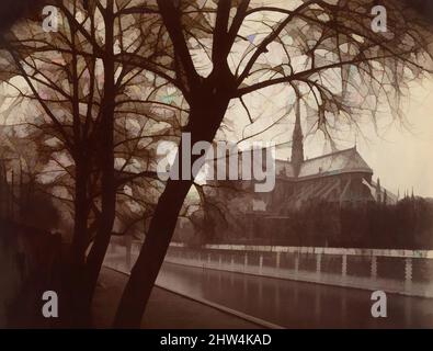 Art inspiré par notre-Dame depuis le quai de la Tournelle, 1923, impression argentée à partir de négatif de verre, image : 17,6 × 22,1 cm (6 15/16 × 8 11/16 po), photographies, Eugène Atget (français, Libourne 1857–1927 Paris), Atget a probablement évité notre Dame au début de sa carrière comme elle l'était, oeuvres classiques modernisées par Artotop avec une touche de modernité. Formes, couleur et valeur, impact visuel accrocheur sur l'art émotions par la liberté d'œuvres d'art d'une manière contemporaine. Un message intemporel qui cherche une nouvelle direction créative. Artistes qui se tournent vers le support numérique et créent le NFT Artotop Banque D'Images