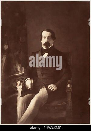 Art inspiré par Portrait de Louis-Napoléon Bonaparte en Prince-Président, 1852, impression argentée à partir de papier négatif, image: 20,2 x 14,7 cm (7 15/16 x 5 13/16 in.), photographies, Gustave le Gray (français, 1820–1884, œuvres classiques modernisées par Artotop avec une touche de modernité. Formes, couleur et valeur, impact visuel accrocheur sur l'art émotions par la liberté d'œuvres d'art d'une manière contemporaine. Un message intemporel qui cherche une nouvelle direction créative. Artistes qui se tournent vers le support numérique et créent le NFT Artotop Banque D'Images