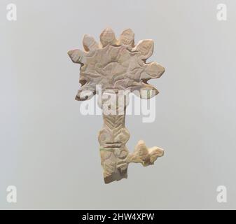 Art inspiré par la plaque sous la forme d'un arbre, Neo-Assyrien, ca. 9th–8th siècle av. J.-C., Mésopotamie, Nimrud (ancien Kalhu), Assyrien, Shell, 1,85 x 0,14 po (4,7 x 0,36 cm), Shell-Sculpture, cette plaque délicate est finement incisée avec l'image d'un arbre stylisé. Le coffre est composé, les œuvres classiques modernisées par Artotop avec une touche de modernité. Formes, couleur et valeur, impact visuel accrocheur sur l'art émotions par la liberté d'œuvres d'art d'une manière contemporaine. Un message intemporel qui cherche une nouvelle direction créative. Artistes qui se tournent vers le support numérique et créent le NFT Artotop Banque D'Images