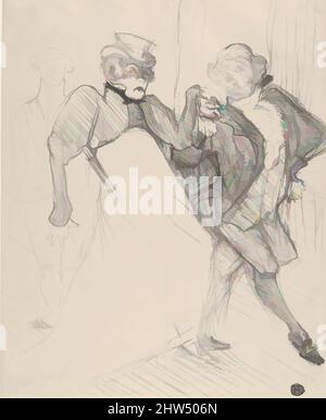 Art inspiré par Réjane et Galipeaux, dans Madame sans-Géne, 1893, lithographie de crayon imprimée à l'encre noire sur papier vélin; état unique, image: 12 3/8 × 10 1/4 po. (31,5 × 26 cm), estampes, Henri de Toulouse-Lautrec (français, Albi 1864–1901 Saint-André-du-Bois, oeuvres classiques modernisées par Artotop avec une touche de modernité. Formes, couleur et valeur, impact visuel accrocheur sur l'art émotions par la liberté d'œuvres d'art d'une manière contemporaine. Un message intemporel qui cherche une nouvelle direction créative. Artistes qui se tournent vers le support numérique et créent le NFT Artotop Banque D'Images