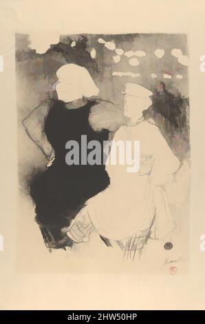 Art inspiré par au Moulin Rouge: L'Alliance franco-russe, 1893, crayon, pinceau, et lithographie de spatter imprimé en noir sur papier imitation japon; seulement état, image: 13 3/16 × 9 13/16 po. (33,5 × 25 cm), estampes, Henri de Toulouse-Lautrec (français, Albi 1864–1901 Saint-André-du-, oeuvres classiques modernisées par Artotop avec une touche de modernité. Formes, couleur et valeur, impact visuel accrocheur sur l'art émotions par la liberté d'œuvres d'art d'une manière contemporaine. Un message intemporel qui cherche une nouvelle direction créative. Artistes qui se tournent vers le support numérique et créent le NFT Artotop Banque D'Images