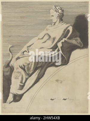 Art inspiré par Juno (des Muses et des trois grandes Déesses), 1540–56, gravure, 8 7/8 x 6 15/16 po. (22,6 x 17,7 cm), estampes, gravés par Anonymous, Italien, 16th Century (Italien, Italie centrale active, env. 1550–1580), après Léon Davent (français, actif 1540–56), après, les œuvres classiques modernisées par Artotop avec une touche de modernité. Formes, couleur et valeur, impact visuel accrocheur sur l'art émotions par la liberté d'œuvres d'art d'une manière contemporaine. Un message intemporel qui cherche une nouvelle direction créative. Artistes qui se tournent vers le support numérique et créent le NFT Artotop Banque D'Images