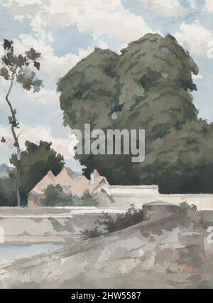 Art inspiré par la vue des remparts de Chartres, 1893, Aquarelle, 12 x 8 7/8 po. (30,5 x 22,6 cm), dessins, Henri-Joseph Harpignies (français, Valenciennes 1819–1916 Saint-Privé, oeuvres classiques modernisées par Artotop avec une touche de modernité. Formes, couleur et valeur, impact visuel accrocheur sur l'art émotions par la liberté d'œuvres d'art d'une manière contemporaine. Un message intemporel qui cherche une nouvelle direction créative. Artistes qui se tournent vers le support numérique et créent le NFT Artotop Banque D'Images