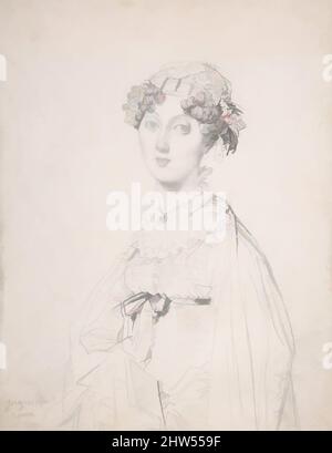 Art inspiré par Lady Mary Cavendish-Bentinck (?-1843), 1816, Graphite, 8 5/8 x 6 3/4 po. (21,9 x 17,1 cm), dessins, Jean Auguste Dominique Ingres (Français, Montauban 1780–1867 Paris, oeuvres classiques modernisées par Artotop avec une touche de modernité. Formes, couleur et valeur, impact visuel accrocheur sur l'art émotions par la liberté d'œuvres d'art d'une manière contemporaine. Un message intemporel qui cherche une nouvelle direction créative. Artistes qui se tournent vers le support numérique et créent le NFT Artotop Banque D'Images
