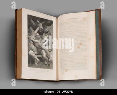 Art inspiré par les pièces de William Shakespeare, vol. 1, contenant le Tempest, deux messieurs de Vérone, Merry Wives of Windsor, 1805, illustrations : gravure et gravure, 8 9/16 x 5 9/16 x 1 1/2 po. (21,8 x 14,2 x 3,8 cm), Livres, Fuseli a conçu les illustrations dans ce dix volumes, œuvres classiques modernisées par Artotop avec un peu de modernité. Formes, couleur et valeur, impact visuel accrocheur sur l'art émotions par la liberté d'œuvres d'art d'une manière contemporaine. Un message intemporel qui cherche une nouvelle direction créative. Artistes qui se tournent vers le support numérique et créent le NFT Artotop Banque D'Images