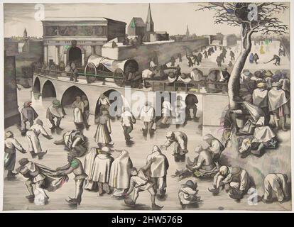 Art inspiré par le patinage avant la porte Saint-Georges, Anvers, Californie. 1558, gravure ; premier état de deux, 9 1/8 x 11 3/4 pouces (23,2 x 29,9 cm), estampes, d'après Pieter Bruegel l'aîné (Netherlandish, Breda (?) env. 1525–1569 Bruxelles), Frans Huys (Netherlandish, 1522–1562, oeuvres classiques modernisées par Artotop avec une touche de modernité. Formes, couleur et valeur, impact visuel accrocheur sur l'art émotions par la liberté d'œuvres d'art d'une manière contemporaine. Un message intemporel qui cherche une nouvelle direction créative. Artistes qui se tournent vers le support numérique et créent le NFT Artotop Banque D'Images