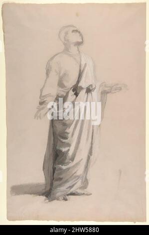 Art inspiré par Saint Remi (registre inférieur; étude de peintures murales dans la Chapelle Saint Remi, Sainte-Clotilde, Paris, 1858), 19th siècle, Craie noire, trébuchement, craie blanche, sur papier gris clair, 18 3/16 x 11 5/8 cm (46,2 x 29,6 cm), dessins, Isidore Pils (français, Paris 1813/15–, oeuvres classiques modernisées par Artotop avec une touche de modernité. Formes, couleur et valeur, impact visuel accrocheur sur l'art émotions par la liberté d'œuvres d'art d'une manière contemporaine. Un message intemporel qui cherche une nouvelle direction créative. Artistes qui se tournent vers le support numérique et créent le NFT Artotop Banque D'Images