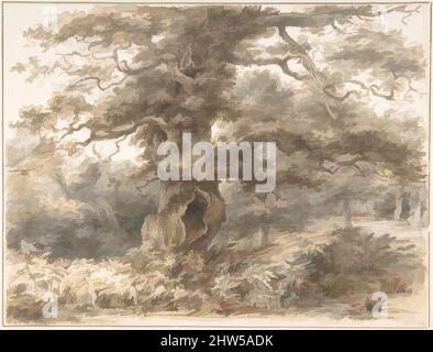 Art inspiré par dans le parc de Packington, fin 18th–début 19th siècle, encre et pinceau à plumes et bruns et lavage brun et gris, feuille : 8 3/8 x 11 po (21,3 x 27,9 cm), dessins, Heneage Finch, 4th comte d'Aylesford (britannique, Londres 1751–1812, oeuvres classiques modernisées par Artotop avec une touche de modernité. Formes, couleur et valeur, impact visuel accrocheur sur l'art émotions par la liberté d'œuvres d'art d'une manière contemporaine. Un message intemporel qui cherche une nouvelle direction créative. Artistes qui se tournent vers le support numérique et créent le NFT Artotop Banque D'Images