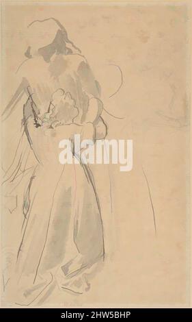 Art inspiré par une feuille d'études avec figure féminine agenouillement et embrassant Figure debout, 1775–1826, stylo et encre noire, lavage gris, graphite, total: 6 15/16 x 4 5/16in. (17,7 x 11cm), dessins, John Flaxman (British, York 1755–1826 London, Classic œuvres modernisées par Artotop avec une touche de modernité. Formes, couleur et valeur, impact visuel accrocheur sur l'art émotions par la liberté d'œuvres d'art d'une manière contemporaine. Un message intemporel qui cherche une nouvelle direction créative. Artistes qui se tournent vers le support numérique et créent le NFT Artotop Banque D'Images