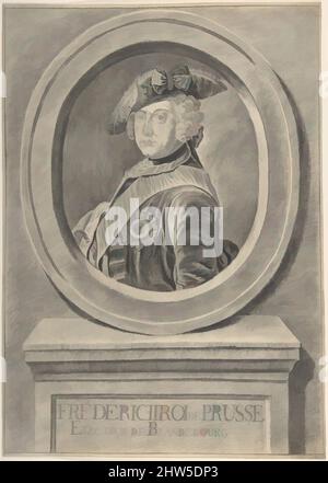 Art inspiré par le portrait de Frederick II de Prusse, d'après Antoine Pesne, 1730–1808, Graphite, 15 3/4 x 11 3/8 po. (40,0 x 28,9 cm), dessins, attribué à Johann Georg Wille (allemand (France active), Köningsberg 1715–1808 Paris, oeuvres classiques modernisées par Artotop avec une touche de modernité. Formes, couleur et valeur, impact visuel accrocheur sur l'art émotions par la liberté d'œuvres d'art d'une manière contemporaine. Un message intemporel qui cherche une nouvelle direction créative. Artistes qui se tournent vers le support numérique et créent le NFT Artotop Banque D'Images