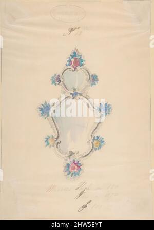 Art inspiré par l'une des vingt-trois feuilles de dessins de Verrerie (miroirs, lustres, gobelets, etc.), 1850–80, Papier de soie, avec crayon, stylo et encre et aquarelle, 14 x 19 po (35,6 x 48,3 cm), dessins, Compagnia di Venezia & Murano, œuvres classiques modernisées par Artotop avec une touche de modernité. Formes, couleur et valeur, impact visuel accrocheur sur l'art émotions par la liberté d'œuvres d'art d'une manière contemporaine. Un message intemporel qui cherche une nouvelle direction créative. Artistes qui se tournent vers le support numérique et créent le NFT Artotop Banque D'Images