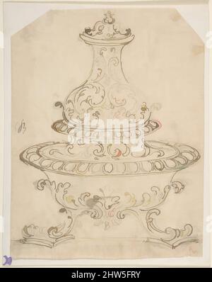 Art inspiré par Design for a Vessel, 1652–1725, encre stylo et brune, sur des traces de craie noire, feuille : 6 5/8 x 5 1/8 po. (16,8 x 13 cm), Giovanni Battista Foggini (Italien, Florence 1652–1725 Florence, oeuvres classiques modernisées par Artotop avec une touche de modernité. Formes, couleur et valeur, impact visuel accrocheur sur l'art émotions par la liberté d'œuvres d'art d'une manière contemporaine. Un message intemporel qui cherche une nouvelle direction créative. Artistes qui se tournent vers le support numérique et créent le NFT Artotop Banque D'Images