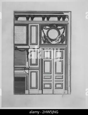 Art inspiré par porte et cheminée de la salle du billard à Versailles, 18th siècle, gravure, total : 13 x 9 1/8 x 3/16 po. (33 x 23,2 x 0,5 cm), Livres, oeuvres classiques modernisées par Artotop avec une touche de modernité. Formes, couleur et valeur, impact visuel accrocheur sur l'art émotions par la liberté d'œuvres d'art d'une manière contemporaine. Un message intemporel qui cherche une nouvelle direction créative. Artistes qui se tournent vers le support numérique et créent le NFT Artotop Banque D'Images