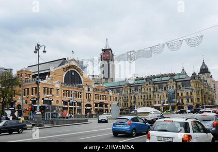 Marché de Bessarabian à Kiev, Ukraine. Banque D'Images