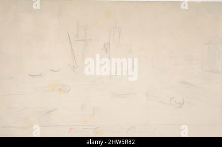 Art inspiré par le Grand Canal, Venise, deuxième moitié du 19th siècle, Graphite, feuille : 4 3/4 x 7 7/8 po. (12,1 x 20 cm), dessins, d'après Joseph Mallord William Turner (British, London 1775–1851 London), Anonyme, 20th Century, œuvres classiques modernisées par Artotop avec une touche de modernité. Formes, couleur et valeur, impact visuel accrocheur sur l'art émotions par la liberté d'œuvres d'art d'une manière contemporaine. Un message intemporel qui cherche une nouvelle direction créative. Artistes qui se tournent vers le support numérique et créent le NFT Artotop Banque D'Images